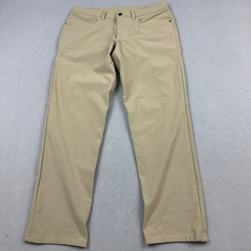 Lululemon Pants Men 31 Beige ABC Classic Fit Khaki 5-Pocket Stretch Chino